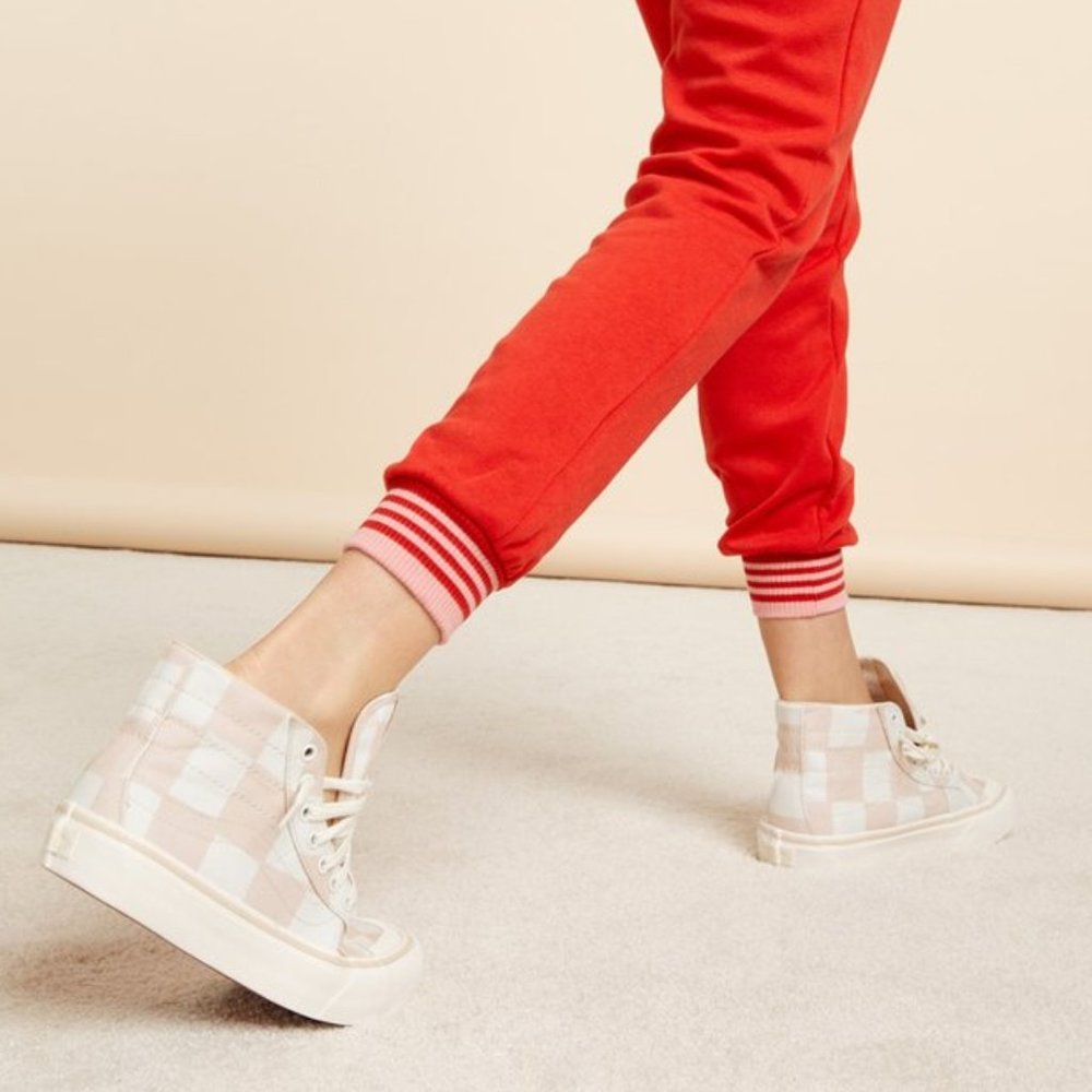 VANS SKATE SK8 HI 138 Decon SF Shoes Big Checkers - Picture 7 of 8